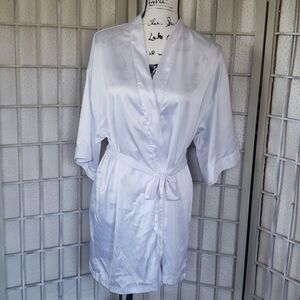 Be Wicked nwt white satin sexy robe size M